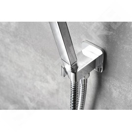 Sapho Jumper - Support de douchette avec débouché, chrome JM540