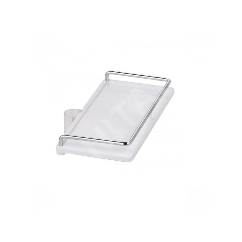 Kludi Cockpit - Tablette pour barre de douche, longueur 200 mm, blanc 6410110-00