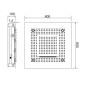 Steinberg 390 - Douche de tête, 600x600 mm, 3 jets, éclairage LED, noir mat 390 6620 S