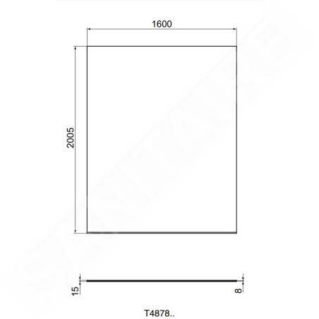 Ideal Standard i.Life - Paroi de douche 1600 mm, silver bright / verre clair T4878EO