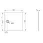 Laufen Pro - Receveur de douche 900x900 mm, béton gris mat H2109560790001