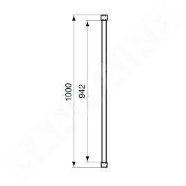Ideal Standard Connect 2 - Bras de fixation, noir K9380V3