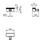 Ideal Standard Ultra Flat New - Garniture de vidage pour les receveurs, noir T4493V3