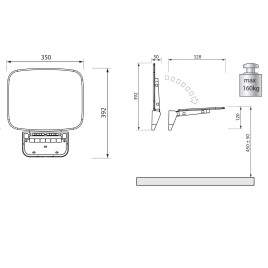 Polysan Saap - Siège de douche rabattable 350 x 328 mm, blanc CW1110W