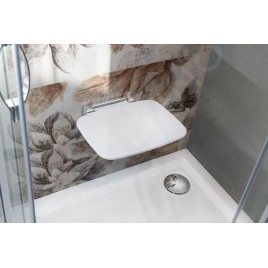 Polysan Saap - Siège de douche rabattable 350 x 328 mm, blanc CW1110W