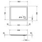 Duravit Starck Slimline - Receveur de douche1000x800 mm, blanc 720119000000000