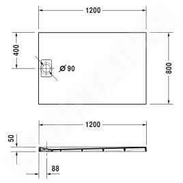Duravit Stonetto - Receveur de douche1200x800 mm, blanc 720148380000000