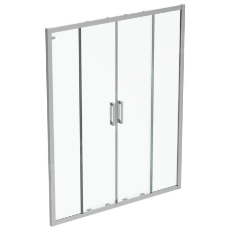 Ideal Standard Connect 2 - Porte de douche coulissante, 4 pièces, 1.600 mm, silver bright/verre clair K9282EO