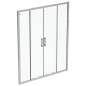 Ideal Standard Connect 2 - Porte de douche coulissante, 4 pièces, 1.600 mm, silver bright/verre clair K9282EO