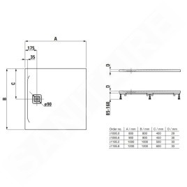 Laufen Pro - Receveur de douche 800x800 mm, blanc H2109500000001