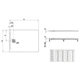 Laufen Pro - Receveur de douche 1100x800 mm, blanc H2129540000001