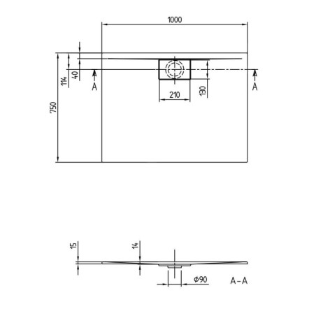 Villeroy & Boch Architectura MetalRim - Receveur de douche, 750x1000 mm, VilboGrip, blanc alpin UDA1075ARA215GV-01