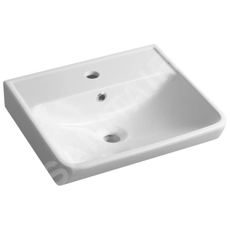 Bruckner Neon - Lavabo 500x415 mm, avec trop-plein, avec trou pour robinet, blanc 201.131.0 Bruckner Neon - Lavabo 500x415 mm, avec trop-plein, avec trou pour robinet, blanc 201.131.0