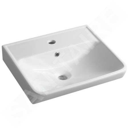 Bruckner Neon - Lavabo 500x415 mm, avec trop-plein, avec trou pour robinet, blanc 201.131.0