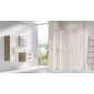 Ravak Chrome - Porte de douche CRV2-90, 880-900 mm, blanc/verre transparent 1QV70100Z1