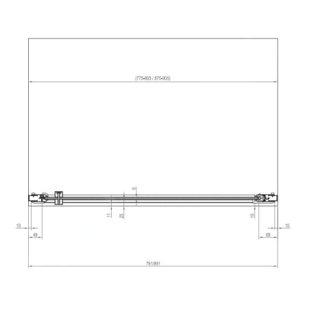 Ravak Chrome - Porte de douche coulissante 775-805 mm, aluminium poli/verre transparent 0QV40C00Z1