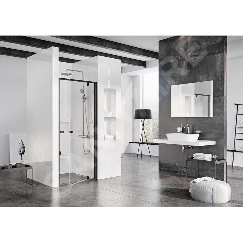 Ravak Pivot - Porte de douche pivotante PDOP1-90, 861-911 mm, noir/verre 03G70300Z1
