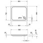 Duravit D-Code - Receveur de douche, 900x800 mm, blanc alpin 720105000000000