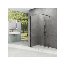 Ravak Walk-In - Paroi de douche Walk-in Wall 100, 1000x2000 mm, noir/verre transparent GW9WA0300Z1