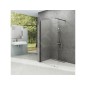 Ravak Walk-In - Paroi de douche Walk-in Wall 100, 1000x2000 mm, noir/verre transparent GW9WA0300Z1
