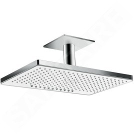 Hansgrohe Rainmaker Select - Douche de tête 460, 2 jets, bras de douche 100 mm, blanc/chrome 24004400