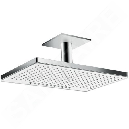 Hansgrohe Rainmaker Select - Douche de tête 460, 2 jets, bras de douche 100 mm, blanc/chrome 24004400