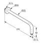 Kludi A-Qa - Bras de douche 250 mm, chrome 6651305-00