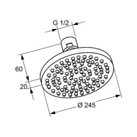 Kludi A-Qa - Douche de tête, diamètre 245 mm, chrome 6652105-00