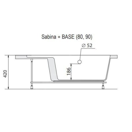 Ravak Accessoires - Pieds pour receveur Sabina 90 Base B2C0000001