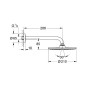 Grohe Rainshower - Douche de tête Cosmopolitan, diamètre 210 mm, bras de douche 286 mm, chrome 26052000