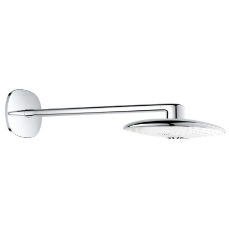 Grohe Rainshower - Douche de tête Duo 360, 2 jets, bras de douche 450 mm, blanc lunaire 26254LS0