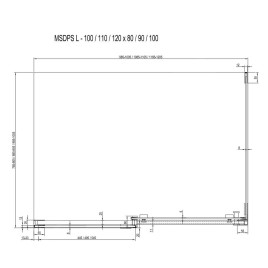 Ravak Matrix - Cabine de douche en trois parties MSDPS-120/90 L, 1185-1205x885-905 mm, satiné/verre clair 0WLG7U00Z1
