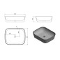 Sapho Lavabos - Lavabo Lira 505x410 mm, sans trou pour robinet, sans trop-plein, blanc AR419 Sapho Lavabos - Lavabo Lira 505x410 mm, sans trou pour robinet, sans trop-plein, blanc AR419