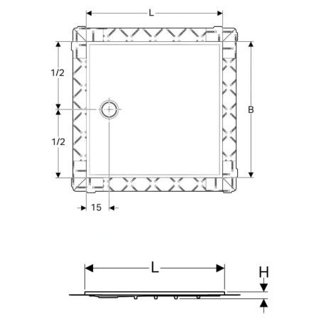 Geberit Setaplano - Receveur de douche plat, 1000x1400 mm, matériau minéral, Antislip, blanc alpin 154.284.11.1