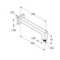 Kludi A-Qa - Bras de douche, 250 mm, chrome 6654305-00