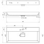 Sapho Godiva - Lavabo 960x440 mm, sans trop-plein, trou pour robinetterie, blanc GU096 Sapho Godiva - Lavabo 960x440 mm, sans trop-plein, trou pour robinetterie, blanc GU096