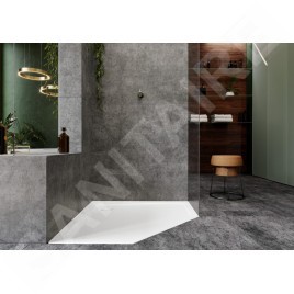 Kaldewei Avantgarde - Receveur de douche pentagonal Cornezza 671-1, 900x900 mm, antidérapant, effet perl, sans support en