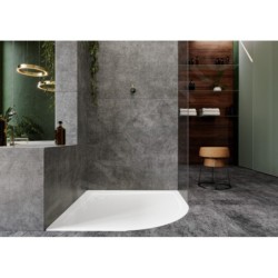 Kaldewei Ambiente - Receveur de douche quart de rond Arrondo 873-1, 1000x1000 mm, antidérapant, effet Perl, sans support en