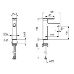 Hansa Designo - Mitigeur de lavabo Style, chrome 51882293