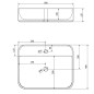 Sapho Lavabos - Lavabo à poser, 500x400 mm, avec un trou pour robinet, sans trop-plein, blanc AR452 Sapho Lavabos - Lavabo à poser, 500x400 mm, avec un trou pour robinet, sans trop-plein, blanc AR452