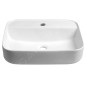 Sapho Lavabos - Lavabo à poser, 500x400 mm, avec un trou pour robinet, sans trop-plein, blanc AR452 Sapho Lavabos - Lavabo à poser, 500x400 mm, avec un trou pour robinet, sans trop-plein, blanc AR452
