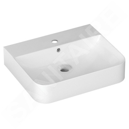 Sapho Isvea Sott Aqua - Vasque 605x500 mm, avec un trou pour robinet, blanc 10SQ51061