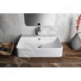Sapho Isvea Sott Aqua - Vasque 605x500 mm, avec un trou pour robinet, blanc 10SQ51061