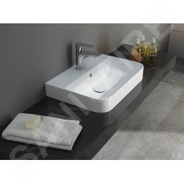 Sapho Isvea Sott Aqua - Vasque 605x500 mm, avec un trou pour robinet, blanc 10SQ51061