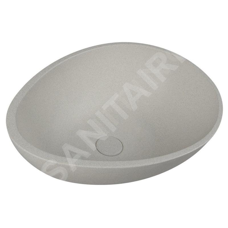 Sapho Lavabos - Lavabo Punc 534x390 mm, avec bonde, grès blanc BH7000 Sapho Lavabos - Lavabo Punc 534x390 mm, avec bonde, grès blanc BH7000
