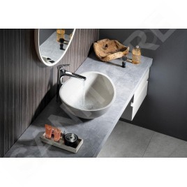 Sapho Lavabos - Lavabo Punc 534x390 mm, avec bonde, grès blanc BH7000