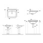Sapho Kerasan Waldorf - Lavabo 600x550 mm, avec trop-plein, trou pour robinet, blanc 4140K1 Sapho Kerasan Waldorf - Lavabo 600x550 mm, avec trop-plein, trou pour robinet, blanc 4140K1