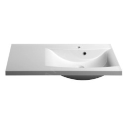 Sapho Lucia - Lavabo 90x48 cm, marbre coulé, version droite, blanc 50094