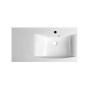 Sapho Lucia - Lavabo 90x48 cm, marbre coulé, version droite, blanc 50094