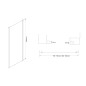 Aqualine Cabines de douche - Parois latéral Amadeo 900 mm, verre mat BTP90